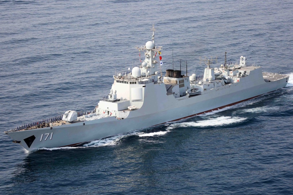 The Haikou, one of two Chinese navy vessels that will be visiting Hong Kong next week. Photo: Xinhua