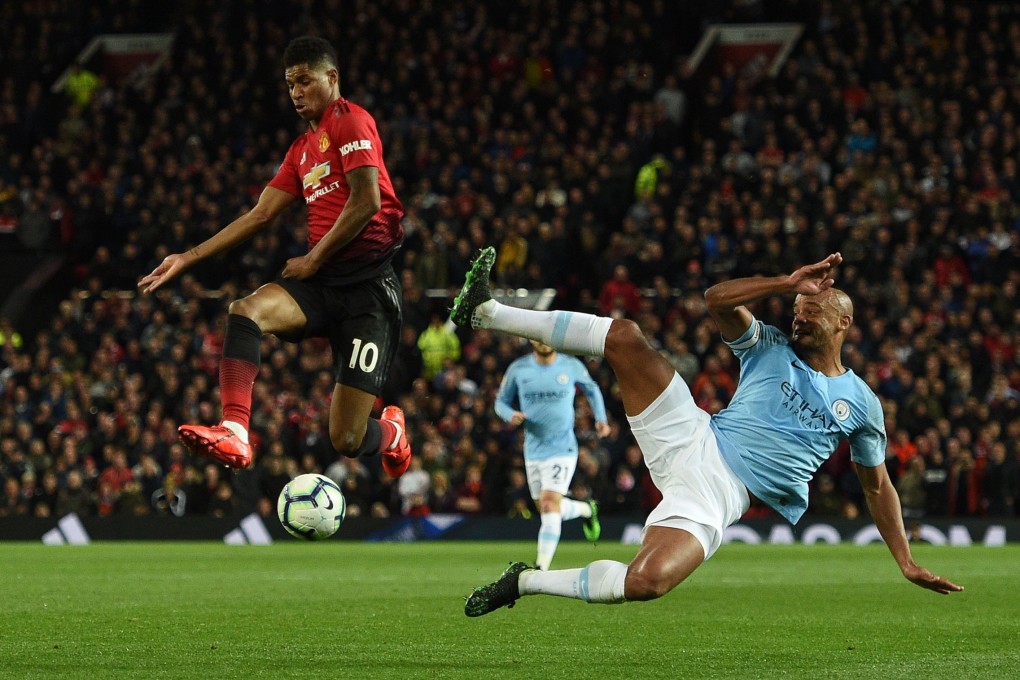 Manchester United’s Marcus Rashford and Manchester City’s Vincent Kompany are coming on tour to Asia. Photo: AFP