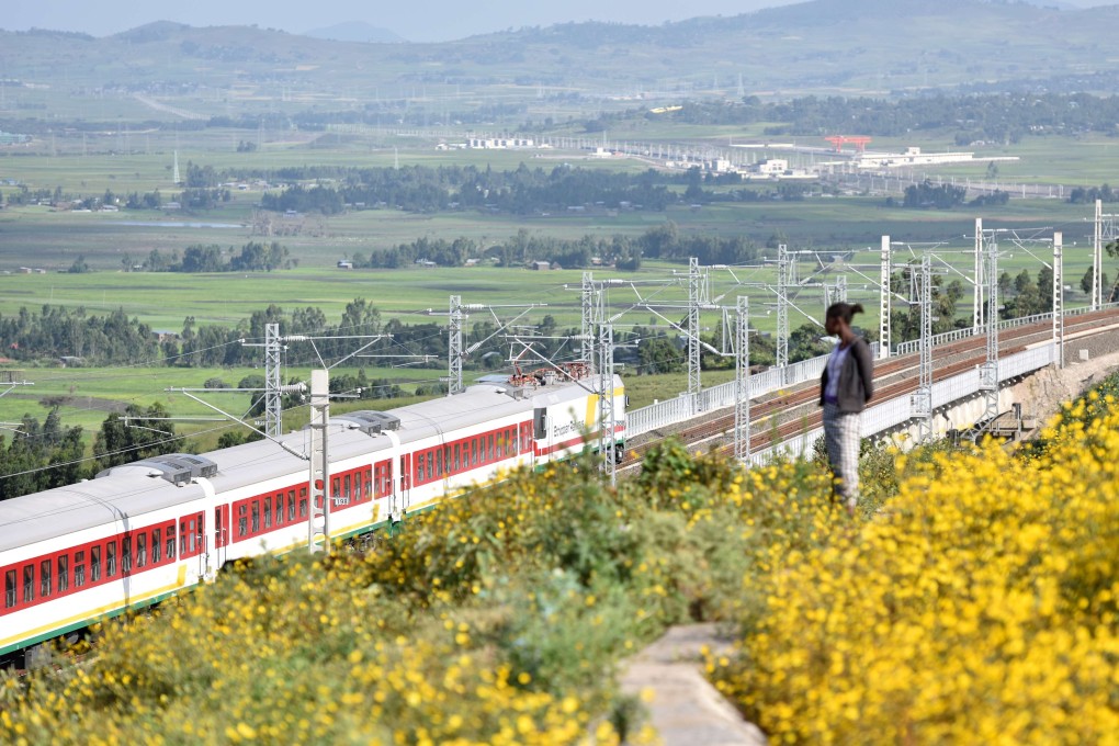 A Chinese-built railway line in Ethiopia. Last week the east African country said China had agreed to write off interest owed on loans. Photo: Xinhua