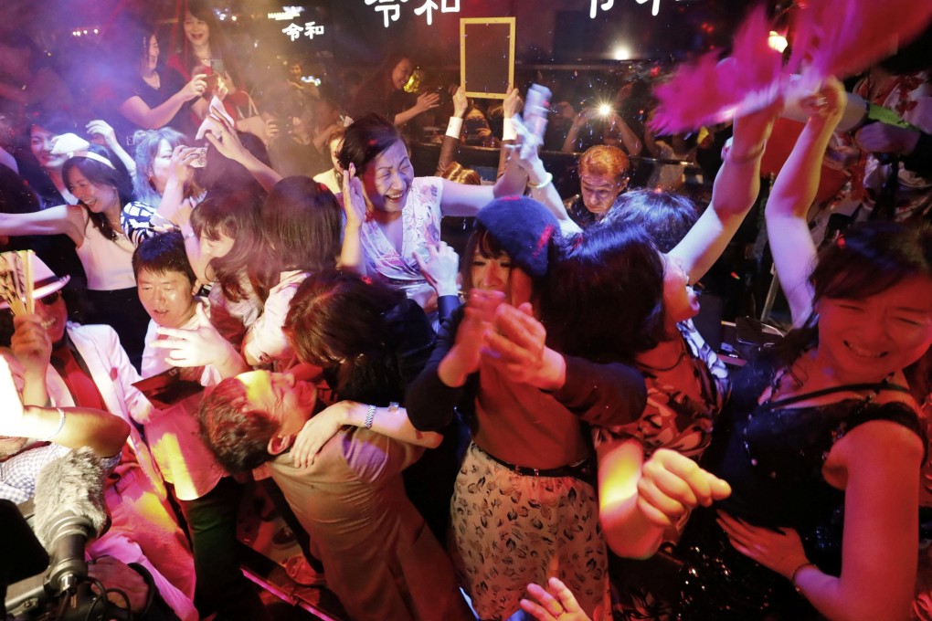 Dancers celebrating the start of Japan’s new Reiwa imperial era at the Maharaja nightclub in Tokyo’s Roppongi district. Photo: Reuters