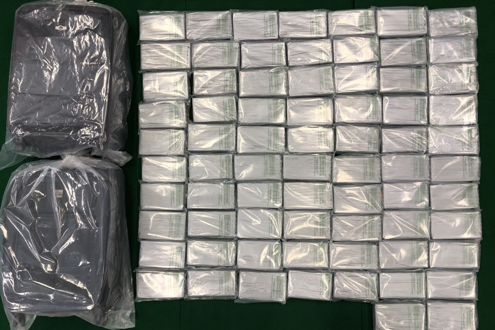 Hong Kong customs seized about 80kg of suspected cocaine on Monday night. Photo: Handout