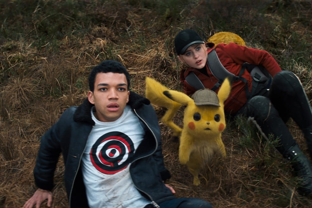 (From left) Justice Smith, Pikachu (voiced by Ryan Reynolds) and Kathryn Newton in a still from Pokémon Detective Pikachu (category IIA, English, Cantonese), directed by Rob Letterman.
