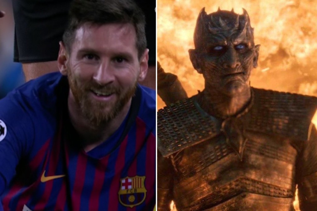 Barcelona’s Lionel Messi is compared to the Night King in a meme on social media. Photos: Twitter