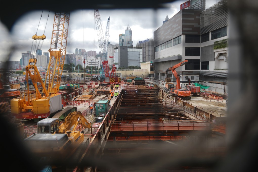 The construction site of the Exhibition Centre MTR station on the Sha Tin-Central link. MTR Corp has disclosed that important inspection documents for some of the stations on the HK$97.1 billion link have gone missing. Photo: Sam Tsang