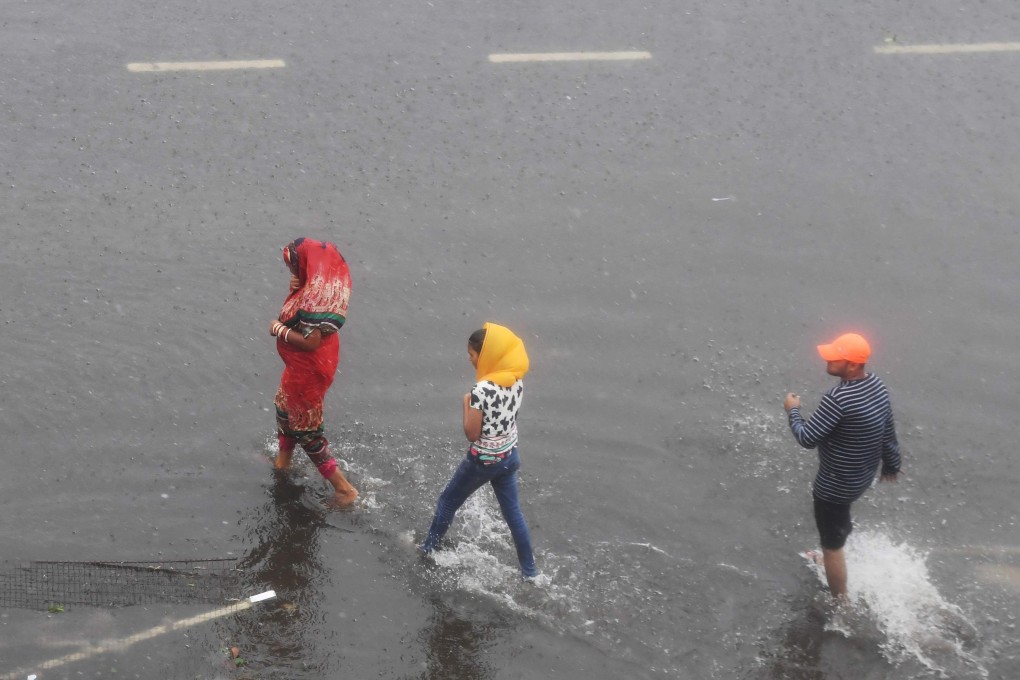 A partially flooded street after Cyclone Fani landfall in Puri in the eastern Indian state of Odisha on Friday. Photo: AFP