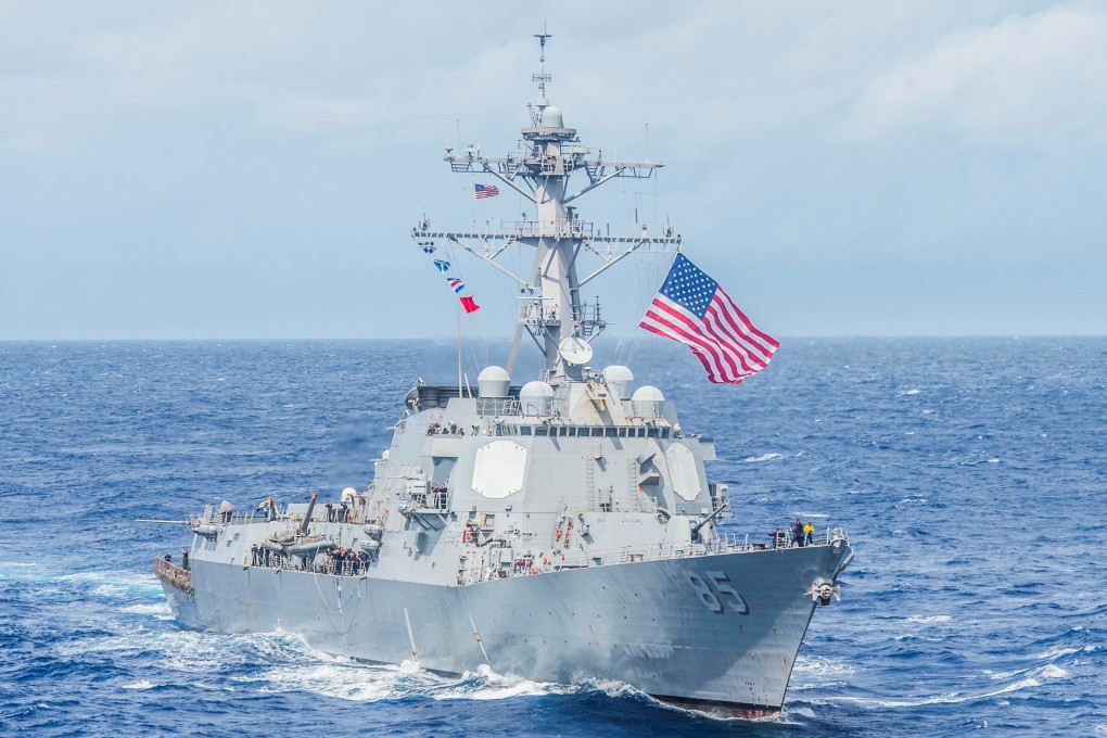 The US Navy’s guided-missile destroyer USS McCampbell sails through the Philippine Sea. Photo: Reuters