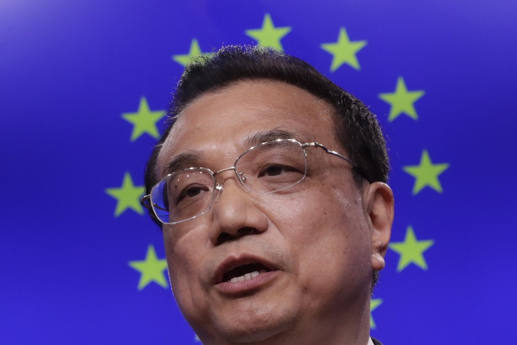 Chinese Premier Li Keqiang gives a press conference at the end of a European Union-China summit at the European Council in Brussels on April 9. China is unlikely to cut a trade deal with the US that will not be extended its other trading partners. Photo: EPA-EFE