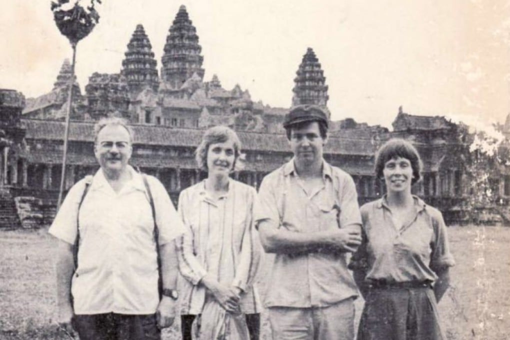 Bergstrom (second from right) and other members of the friendship association during their visit to Cambodia.