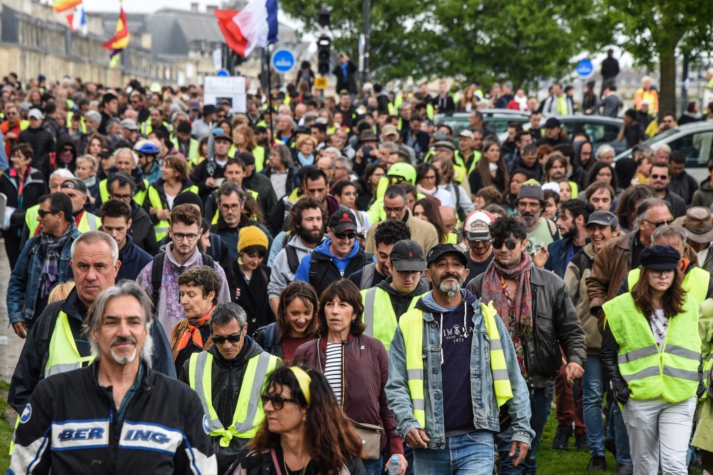 A ‘yellow vest’ protest in Bordeaux on Saturday. Photo: AFP