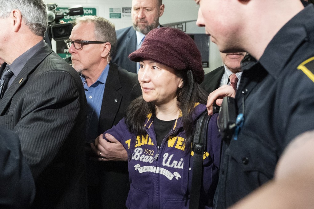 Huawei executive Meng Wanzhou leaves BC Supreme Court after a court appearance for her extradition hearing in Vancouver, British Columbia, Canada, in March. The US is seeking the extradition of Meng since she was detained in December 2018 on charges that Huawei had tried to steal US technology and had lied about its relationship with an Iranian subsidiary. Photo: EPA-EFE