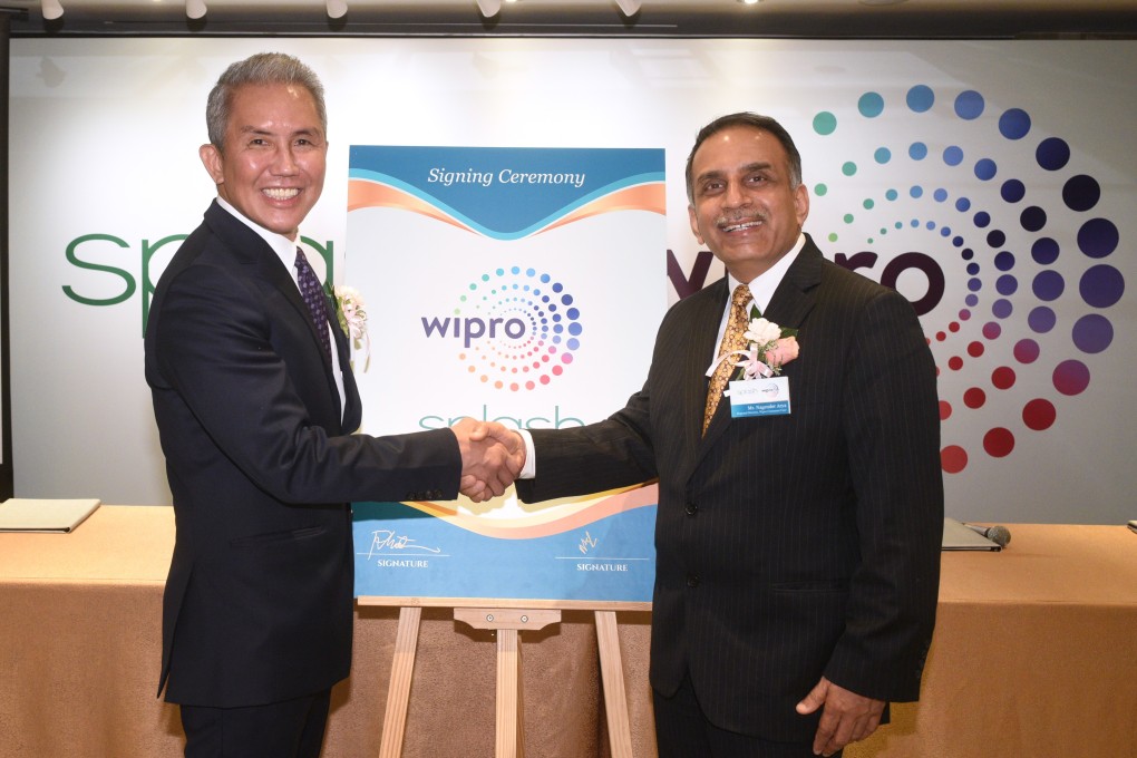 Rolando Hortaleza (left), founder of Splash Corporation with Nagender Arya, Wipro Consumer Care’s regional director for East Asia, Africa and Europe. Photo: Handout