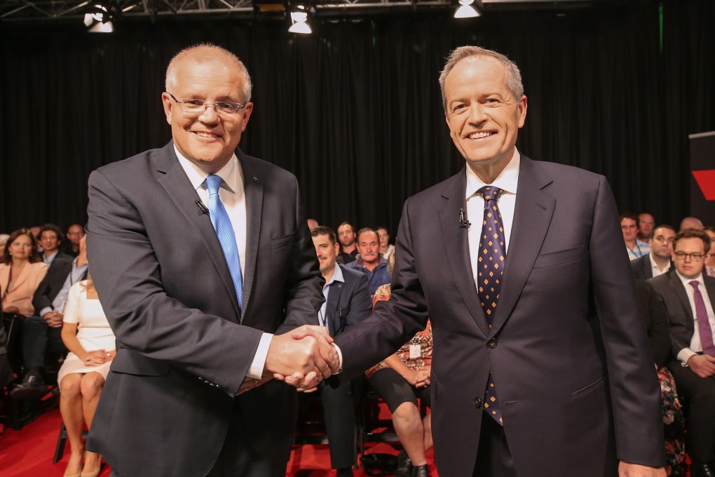 Australian Prime Minister Scott Morrison and Labour leader Bill Shorten. Photo: Reuters
