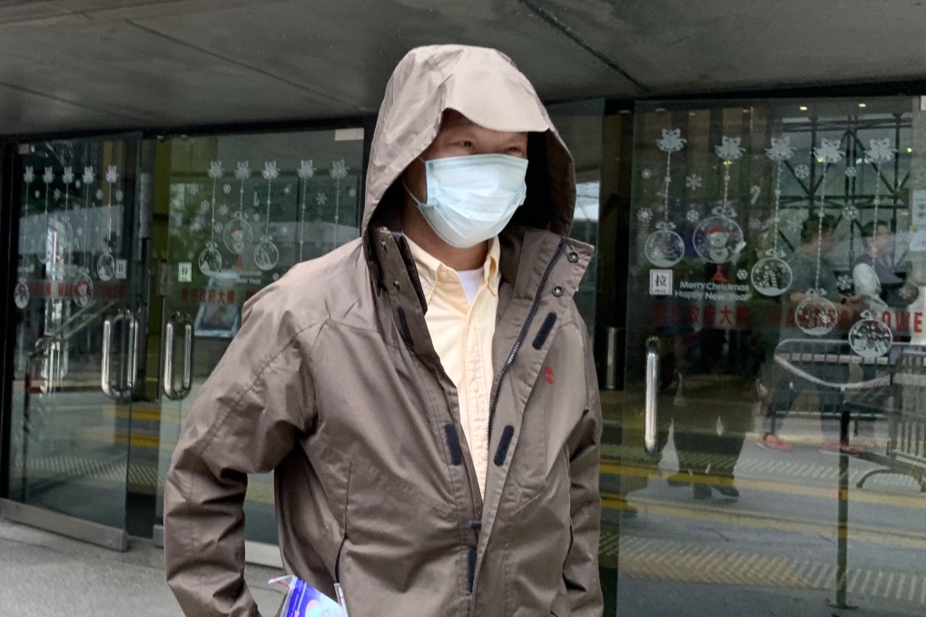 Yuen Ming-kuen kept his eyes closed the judge recounted how he had used various excuses to assault the mother on six occasions in seven months before groping her 15-year-old daughter. Photo: Jasmine Siu