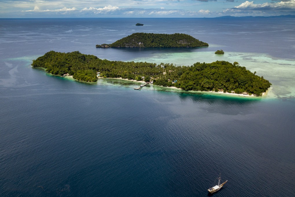 Friwen and Friwenbondo islands off the coast of Gam Island are part of the beautiful Raja Ampat archipelago in remote West Papua, Indonesia. Photo: David Burden