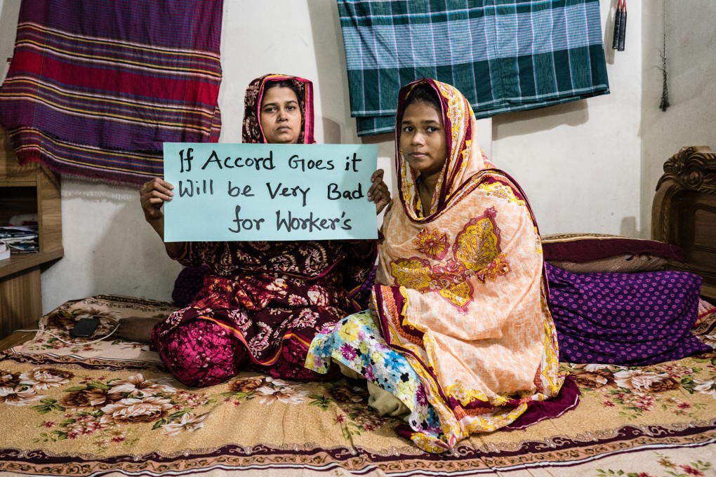 Protesting garment workers. Photo: Kristof Vadino