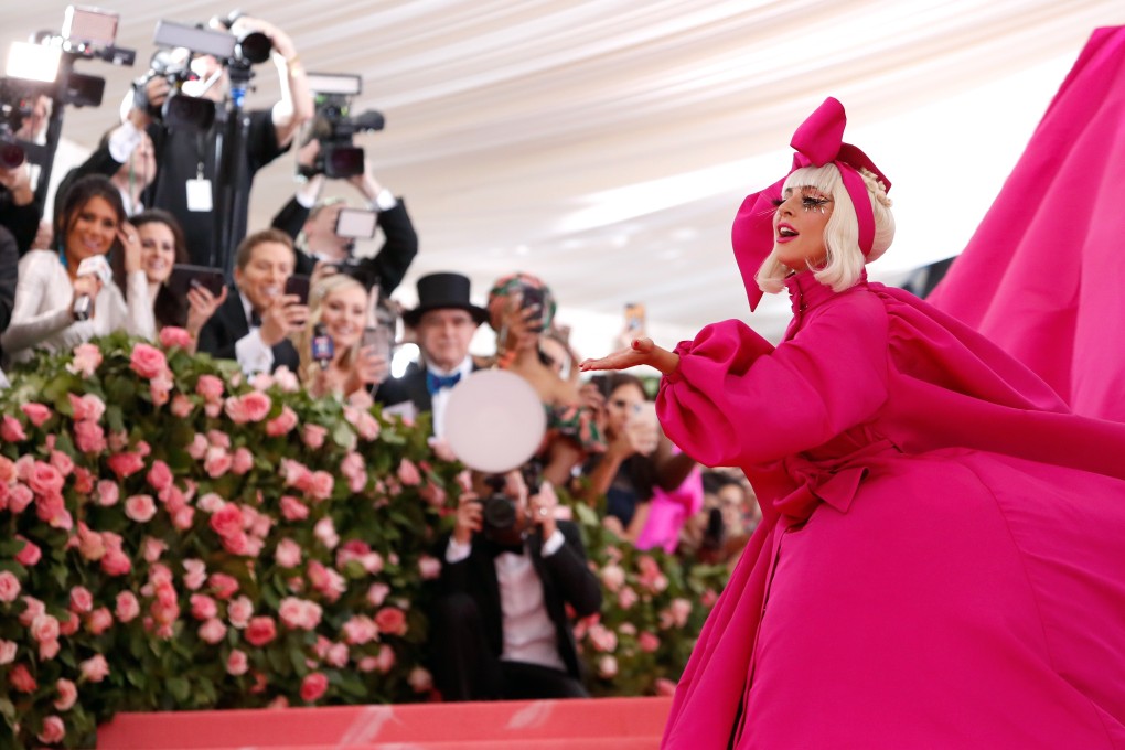 Lady Gaga in her first outfit at the Met Gala in New York. Photo: Reuters