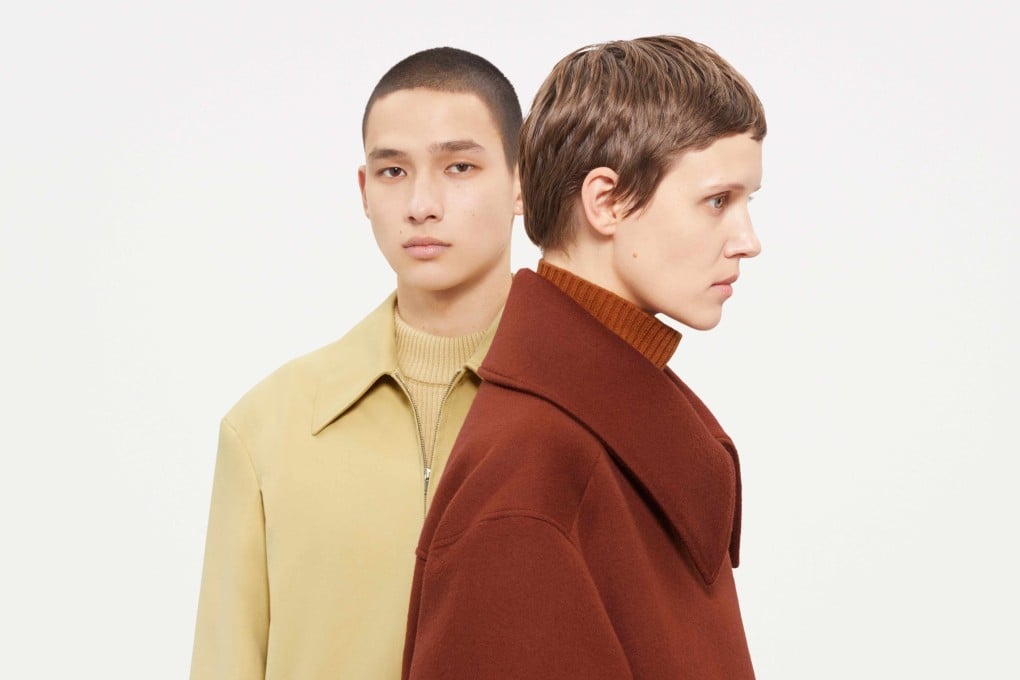 Two looks from COS. Karin Gustafsson is the creative director of COS.