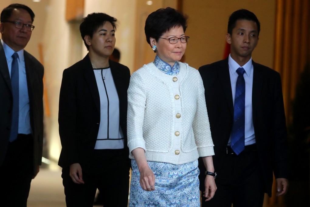 Chief Executive Carrie Lam arriving for an Exco meeting on Tuesday morning. Photo: Edmond So