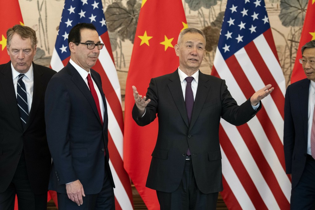 Chinese Vice-Premier Liu He (second from right) returns to Washington this week to continue talks with his US counterparts. Photo: AP