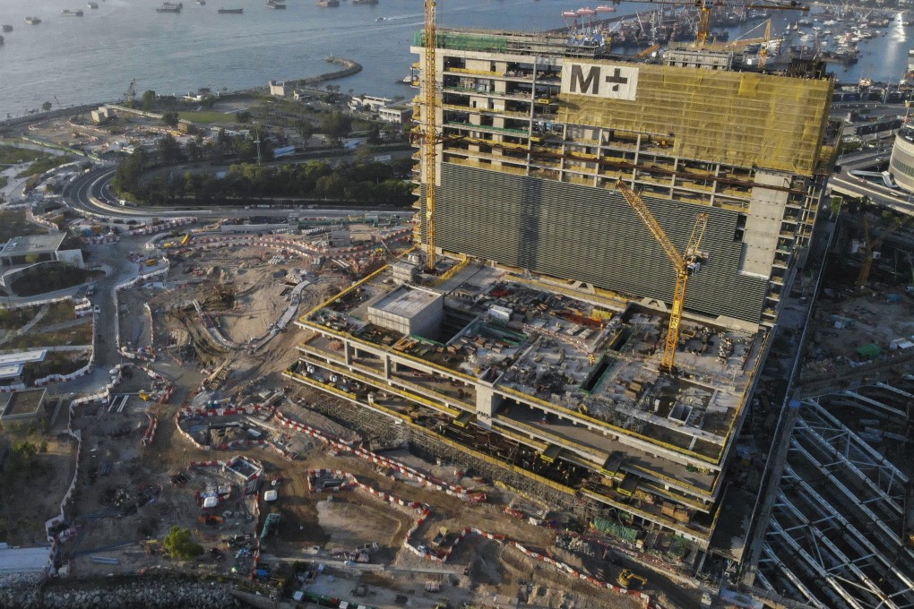 The M+ museum of visual culture under construction at the West Kowloon Cultural District in November, 2018. Its opening could be delayed from 2020 until 2021. Photo: Martin Chan