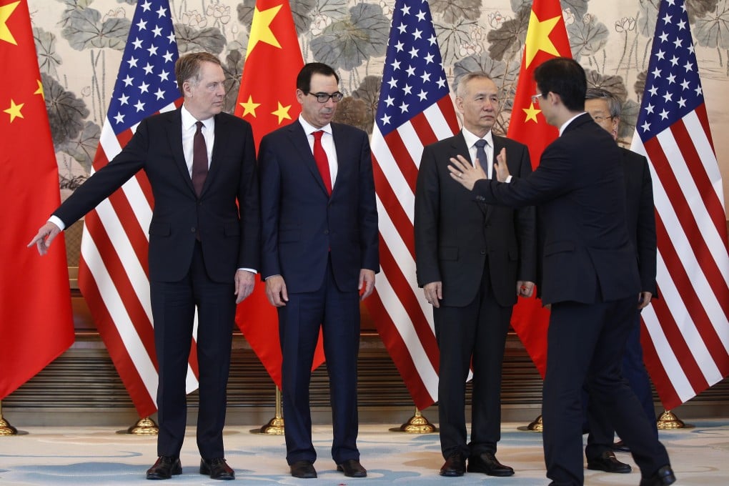 Chinese Vice-Premier Liu He (third left) is still expected to be part of China’s delegation set to arrive in Washington on Thursday for talks. Photo: EPA