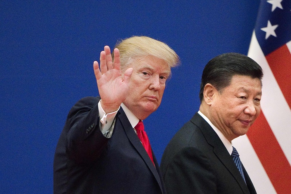 US President Donald Trump (left) and China's President Xi Jinping at the Great Hall of the People in Beijing. Photo: AFP