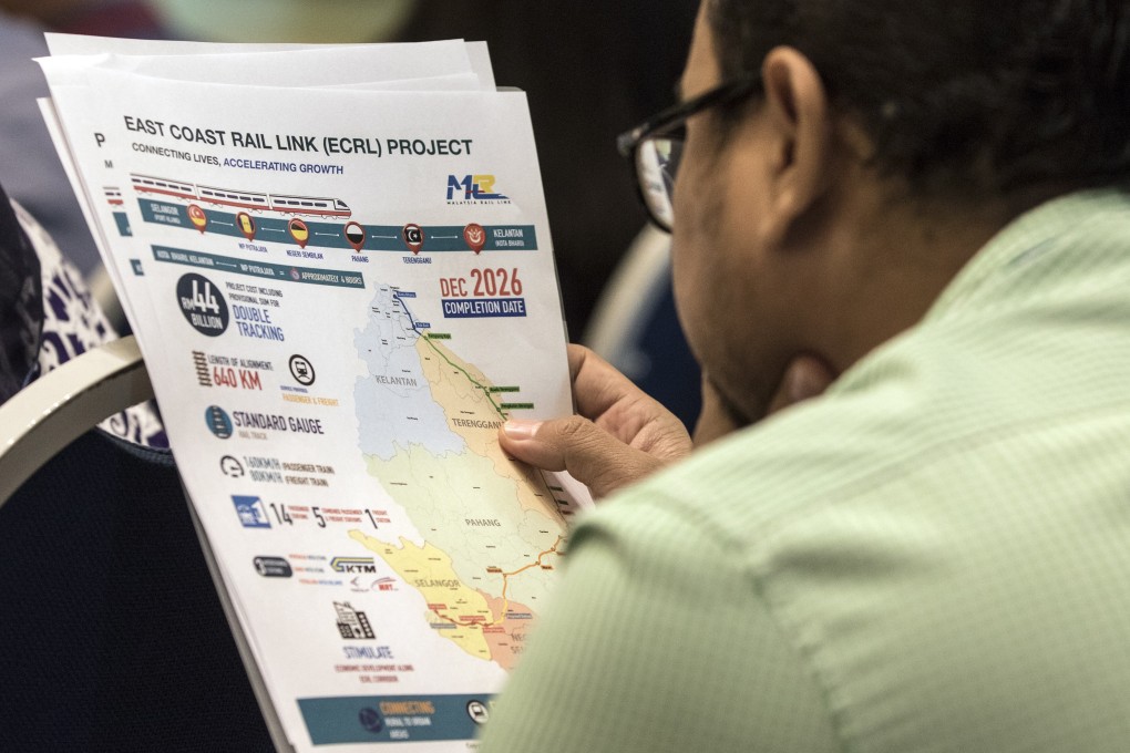 Malaysia’s China-backed East Coast Rail Link (ECRL) is expected to be completed in 2026. Photo: EPA-EFE