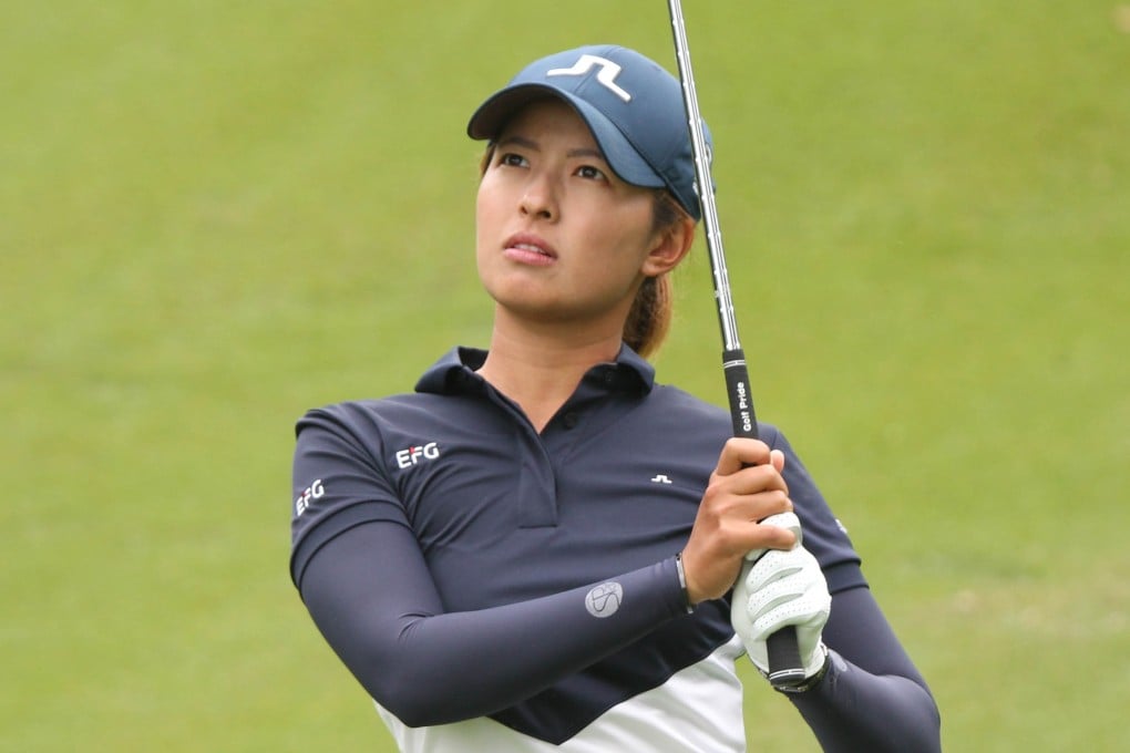 Tiffany Chan watches her approach shot during the pro-am at the EFG Hong Kong Ladies Open on Thursday. Photos: Hong Kong Golf Club