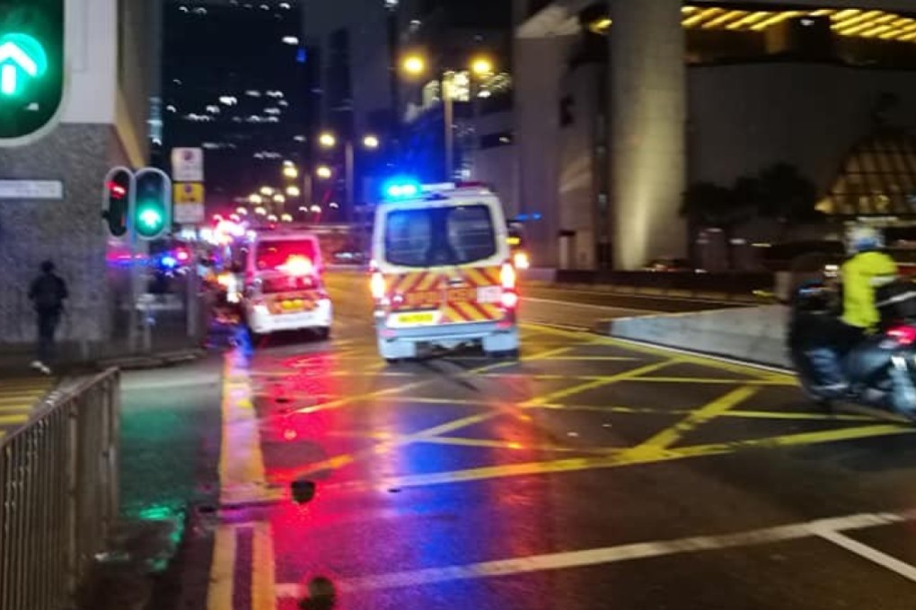 Facebook photo of the scene, where tear gas was accidentally released on a main street in the city centre.