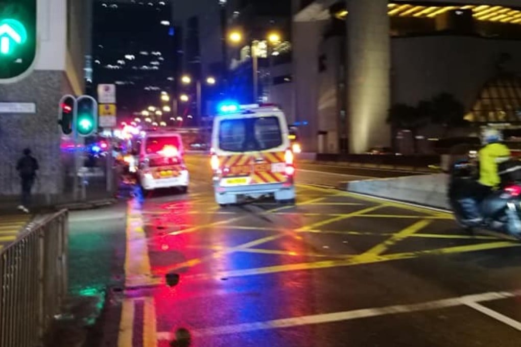 Facebook photo of the scene, where tear gas was accidentally released on a main street in the city centre.