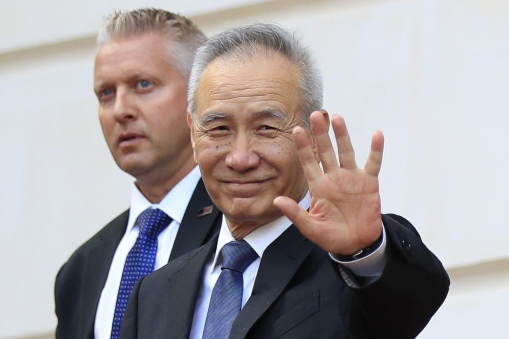 Chinese Vice-Premier Liu He leaves the Office of the United States Trade Representative in Washington on Thursday. Photo: AP