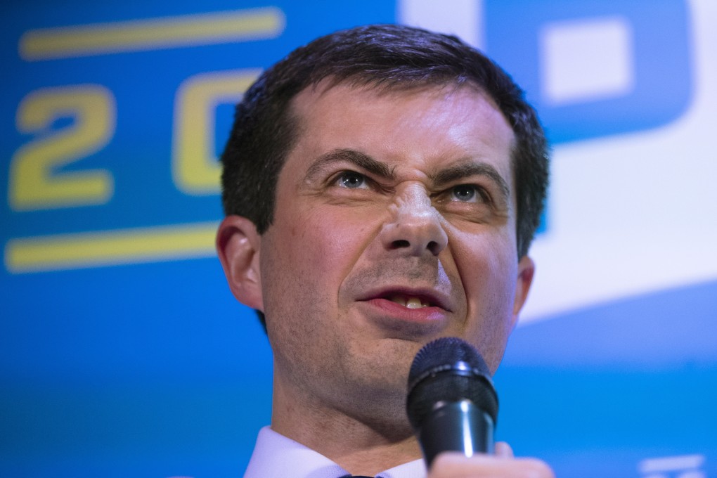Democratic presidential candidate Pete Buttigieg addresses supporters at a campaign event Thursday, May 9, 2019, in West Hollywood, Calif. (AP Photo/Jae C. Hong)