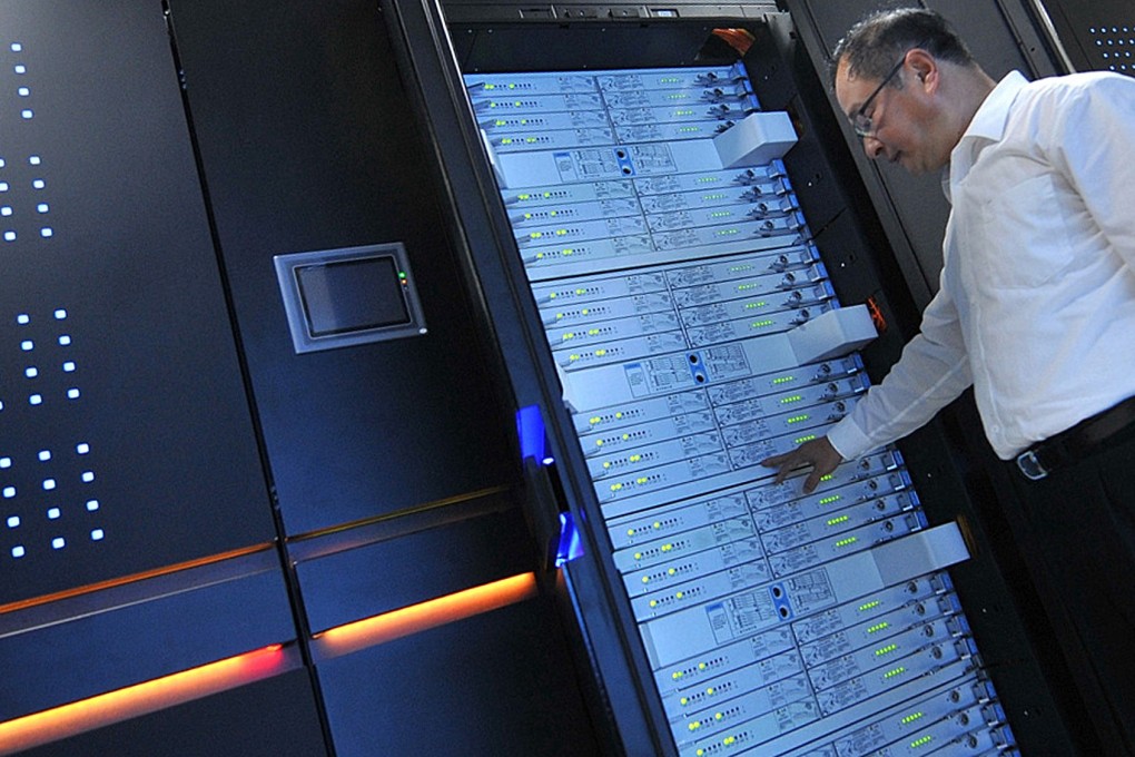 A supercomputer at China's National University of Defence Technology. Photo: Xinhua