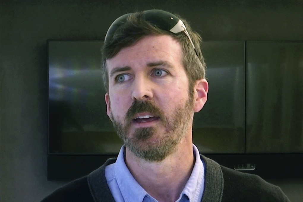 US State Department security engineer Mark Lenzi speaks in Boston on Friday. Photo: AP