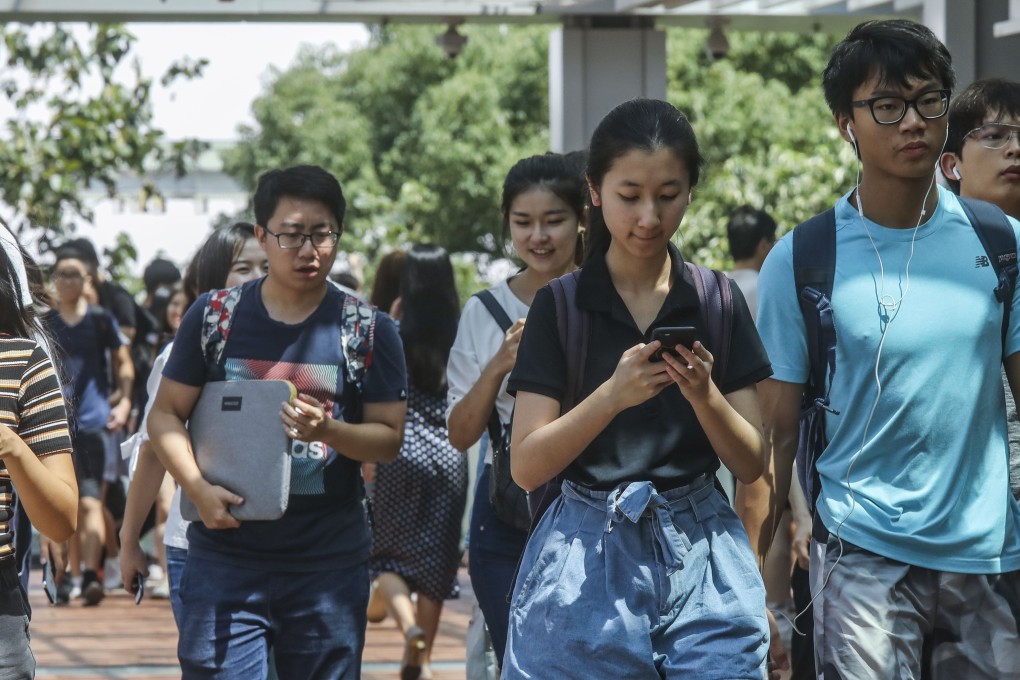 Undergraduates at the University of Hong Kong in Pok Fu Lam, seen on September 18. With an estimated one in two jobs set to be taken over by automation and artificial intelligence, universities need to change the way they prepare undergraduates for employment. Photo: K.Y. Cheng