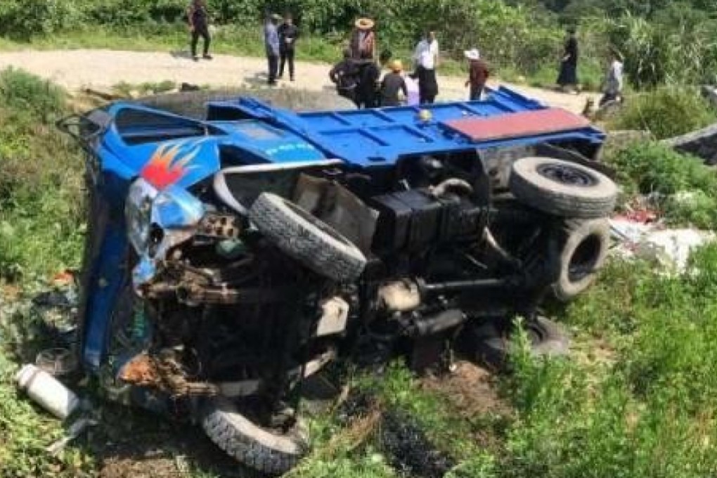 Authorities in in Wenling, Zhejiang province, are investigating the deaths of 12 people aboard a truck after a temple visit. Photo: Weibo