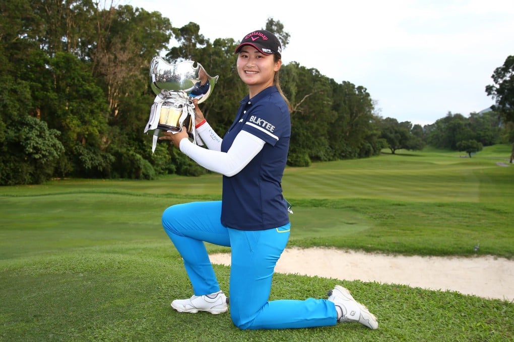 China’s Liu Yan with the EFG Hong Kong Ladies Open trophy. Photo: Hong Kong Golf Club