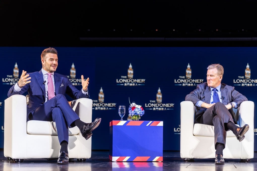Former footballer and Sands China ambassador David Beckham at the unveiling of the design plans for The Londoner in Macau last week. Photo: Facebook