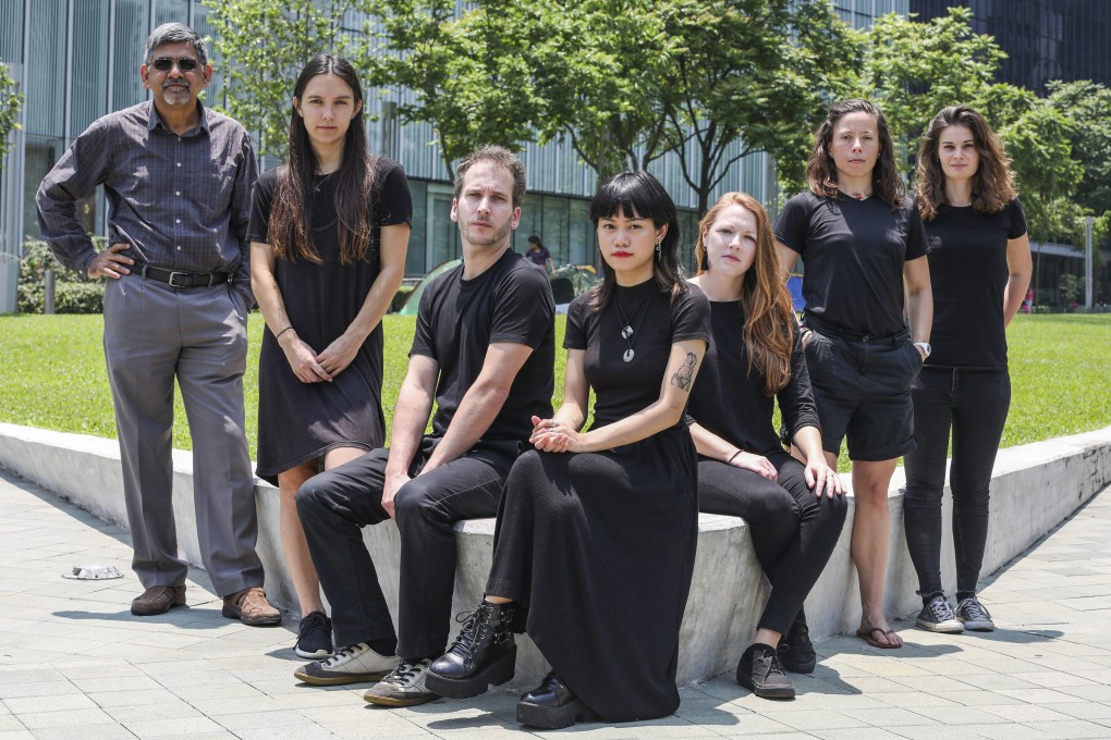 Olivier Delalande (third from left) with other members of the local arm of Extinction Rebellion. Photo: Xiaomei Chen