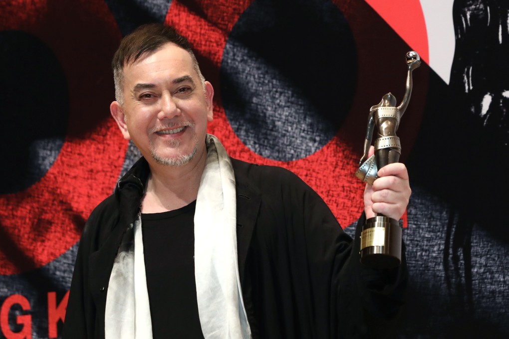 Anthony Wong celebrates winning the Best Actor award at the 38th Hong Kong Film Awards 2019 in Tsim Sha Tsui for his performance in Still Human. Photo: Sam Tsang