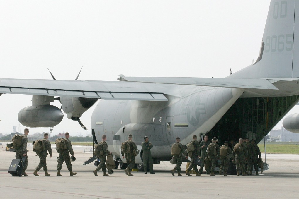 US troops at Marine Corps Air Station Futenma in Okinawa, Japan. Photo: EPA