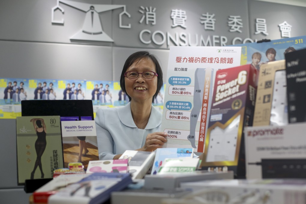 Nora Tam, chairwoman of the Consumer’s Council’s research and testing committee, revealed the watchdog’s findings at a press conference. Photo: Xiaomei Chen