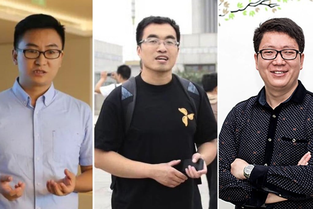 (From left) Liang Zicun, Li Dajun and Li Changjiang were detained in separate raids on Wednesday. Photo: Handout