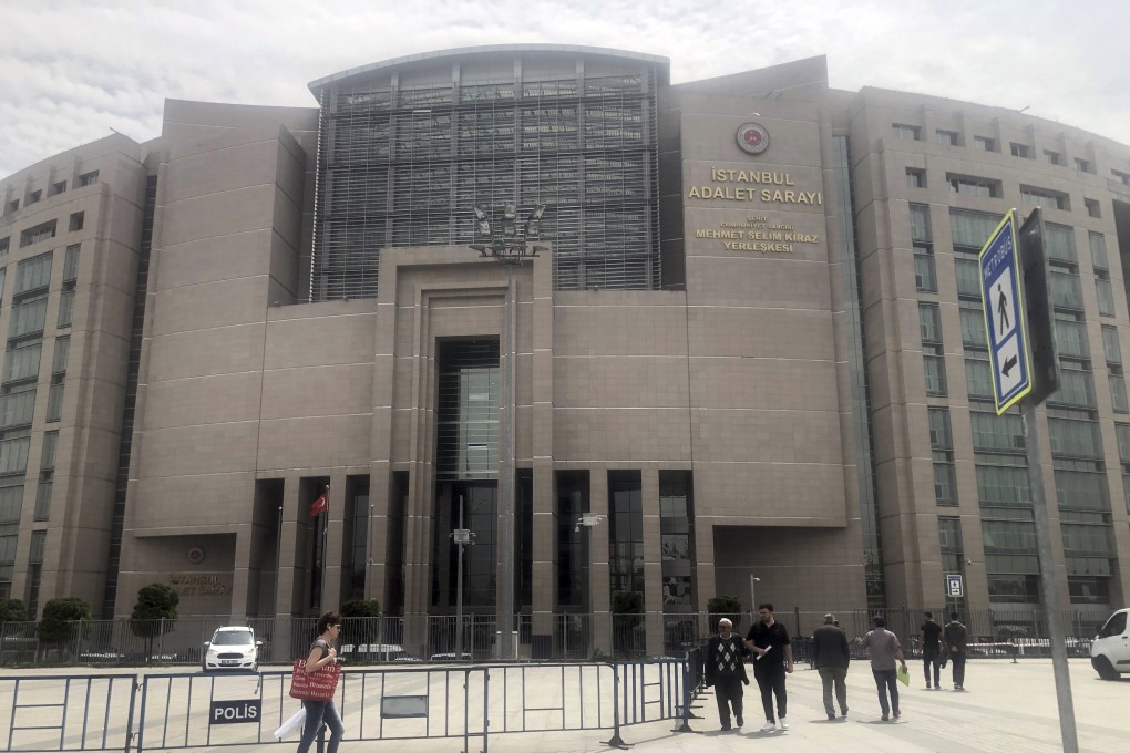 People walk to the main Justice Palace in Istanbul. Photo: AP Photo