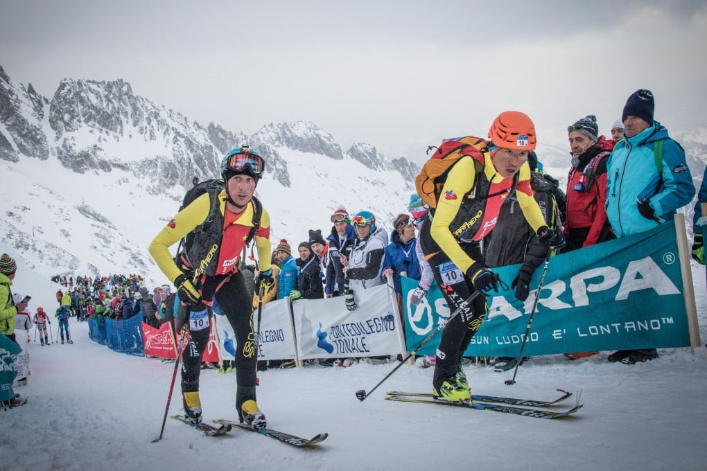 Andrea Gianni representing China at Adamello Ski Raid – the Italian is helping the sport grow. Photo: sportdimontagna.it