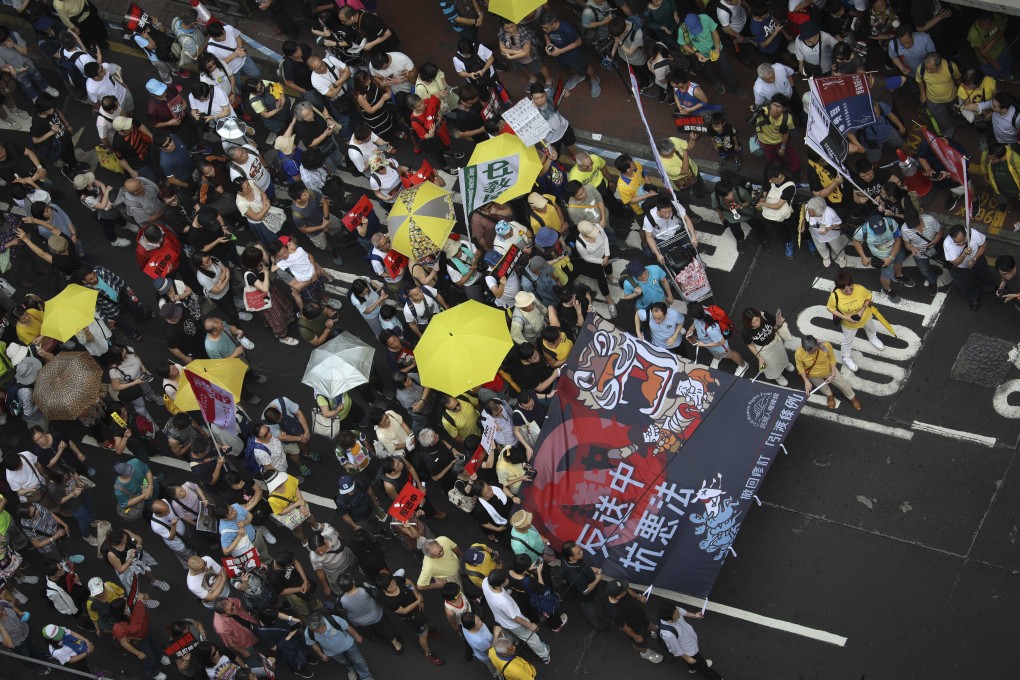 An estimated 130,000 protesters took to the streets of Hong Kong on April 28 to oppose a legislative amendment that would allow the transfer of fugitives to the mainland. Photo: James Wendlinger