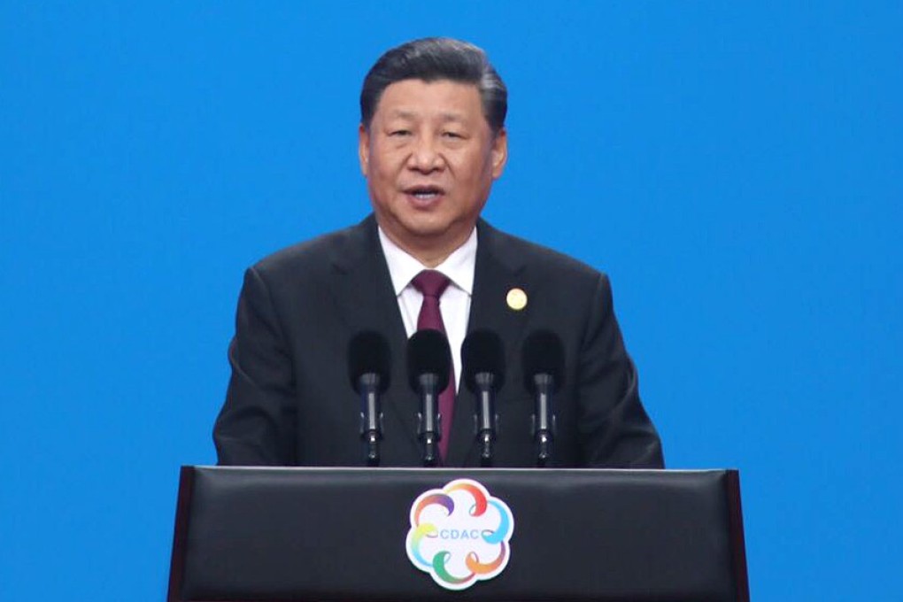 Chinese President Xi Jinping speaks at the opening of the Conference on Dialogue of Asian Civilisations in Beijing on Wednesday. Photo: Simon Song