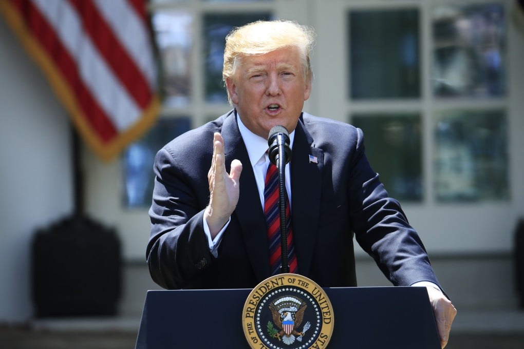 US President Donald Trump speaks about modernising the immigration system at the White House on Thursday. Photo: AP