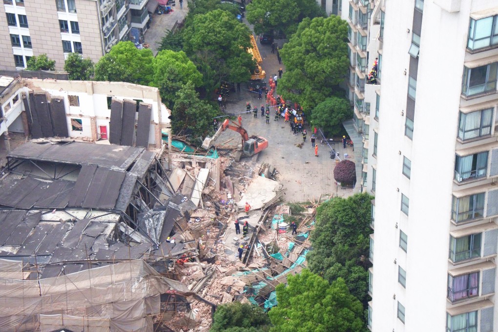 More than 20 people were initially trapped in the rubble. Photo: Thomas Yau