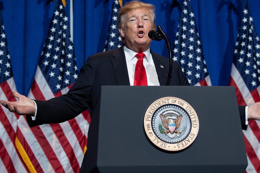 US President Donald Trump speaks in Washington on Friday. Photo: AFP